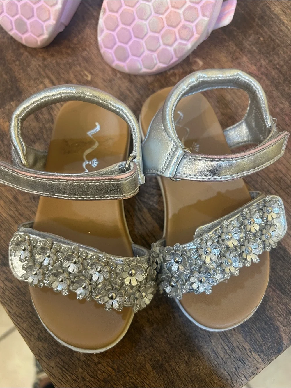 Cat & Jack Pastel Multi & Pink Buckle Sandal Set for Kids lot